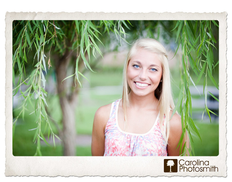 Senior portrait of my niece in the willow tree by Carolina Photosmith