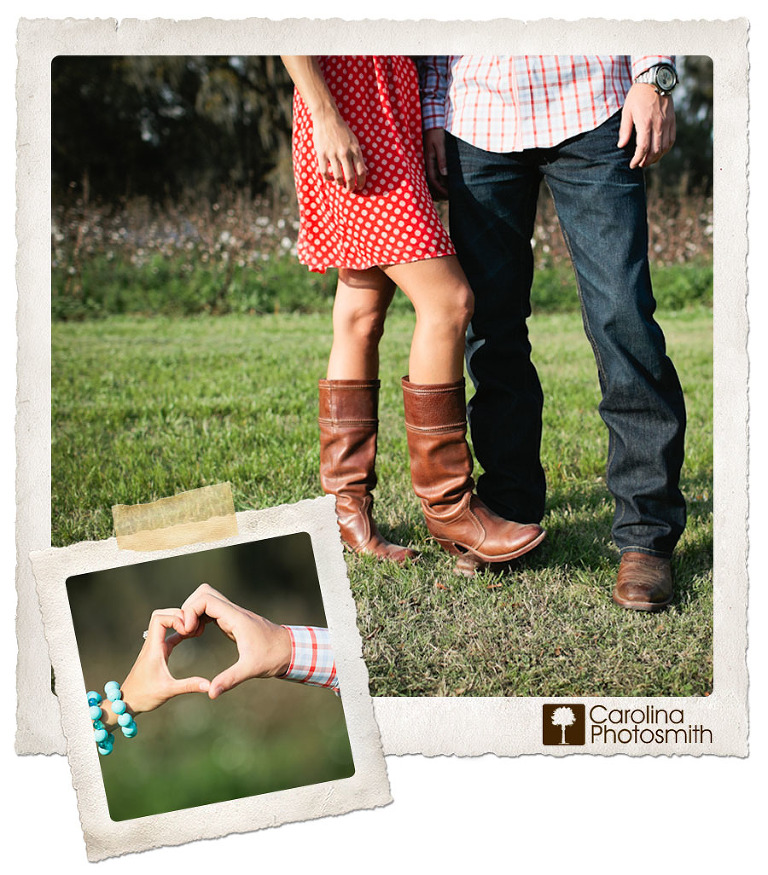 Cowboy style engagement session by this Charleston's plantation's cotton field