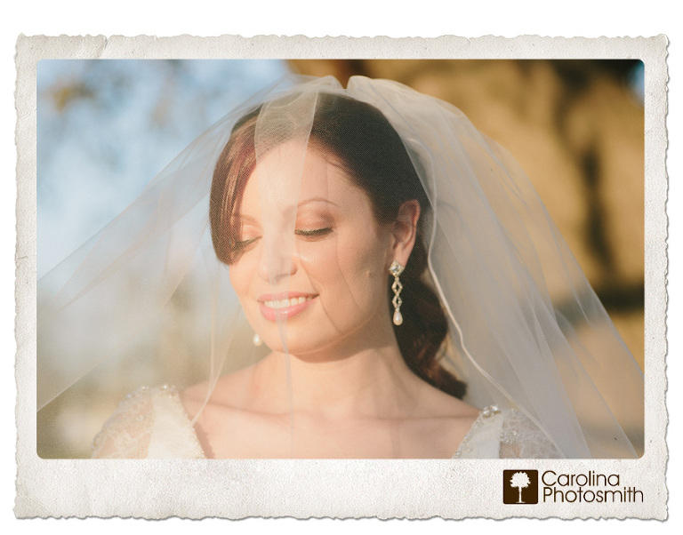 Sundrenched bride in veil on a glorious spring afternoon. © Carolina Photosmith