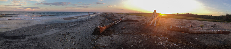 Sunset panorama of Botany Bay Beach in South Carolina. © Carolina Photosmith