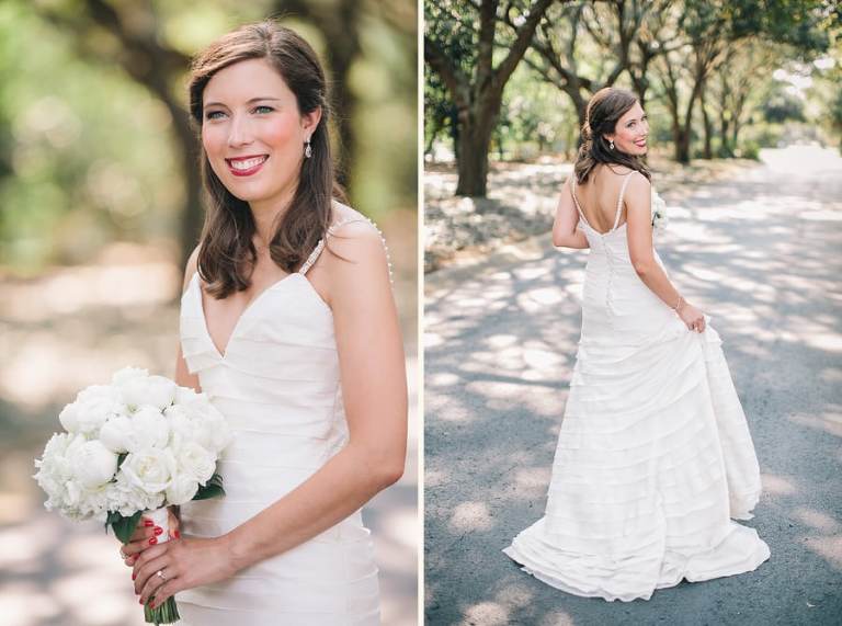 Outdoor wedding beside marsh and beach at DeBordieu Colony in Ge