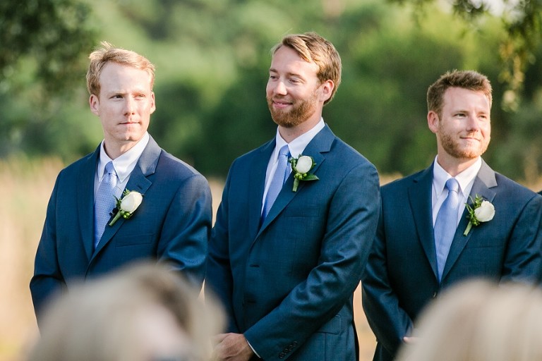 Outdoor wedding beside marsh and beach at DeBordieu Colony in Ge