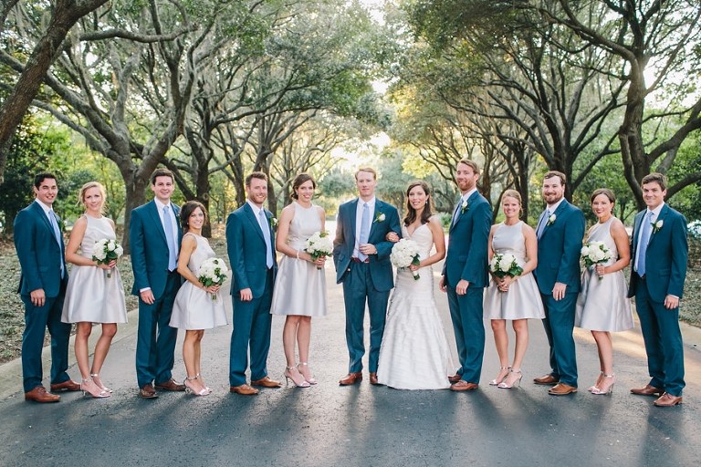 Elegant outdoor ceremony beside the marsh at DeBordieu Colony wedding