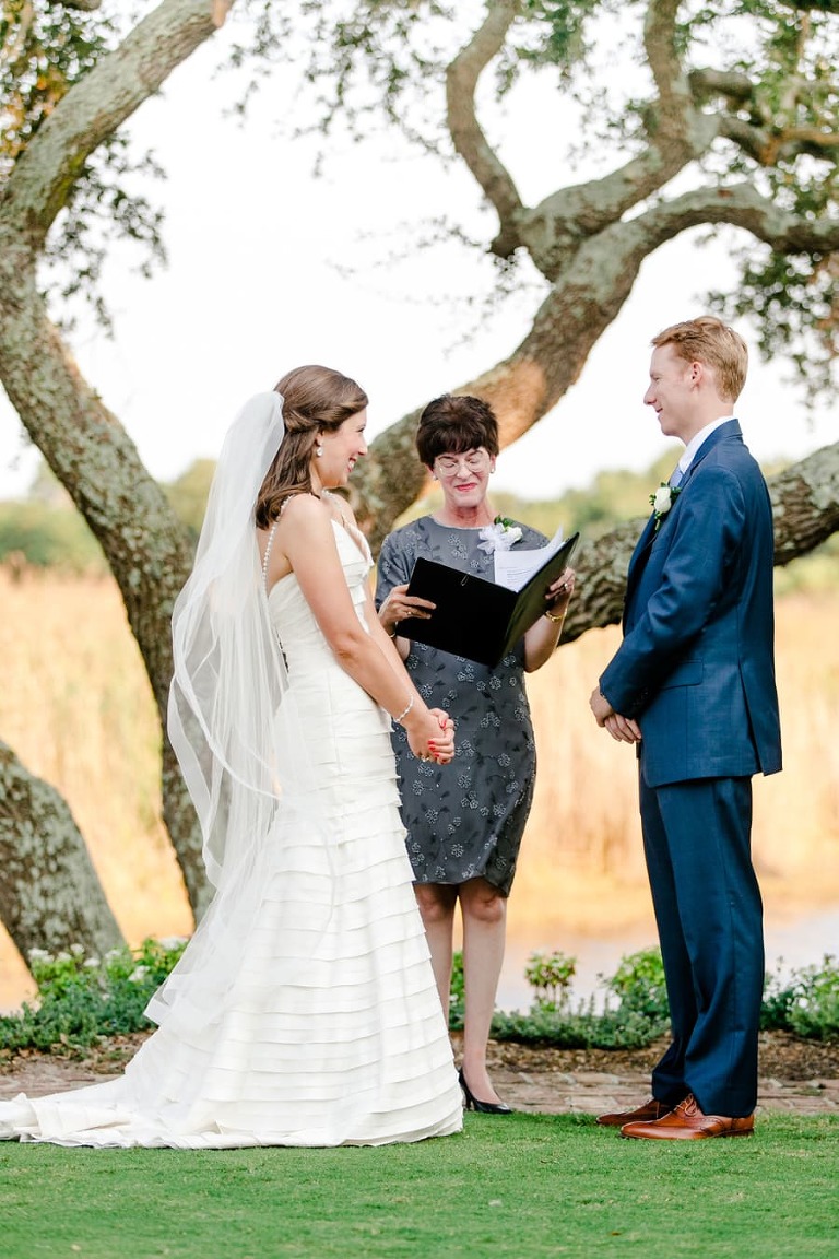 Gorgeous and giddy bride is ready to seal the deal at this DeBordieu Colony wedding.