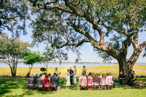 Intimate outdoor wedding at River House Charleston