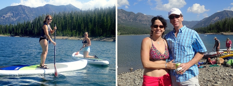 Friends paddling and our gracious Bozeman hosts