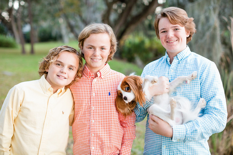 brothers with dog best charleston portrait locations neighborhood park