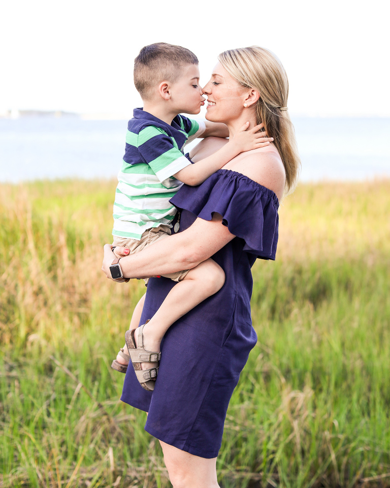 Historic Charleston family session marsh harbor portrait