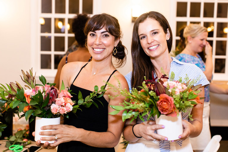 Amanda Cunningham of Her Future Coalition with Lauren Maggio of Charleston Flower Social. © Carolina Photosmith
